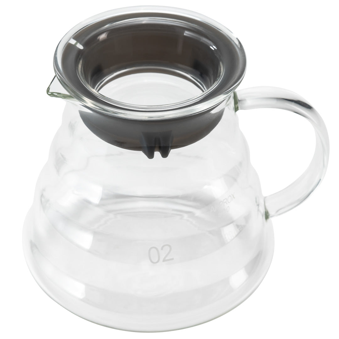 Restpresso 22 oz Round Clear Glass Range Coffee Server / Carafe - 3 1/4" x 3 1/4" x 4" - 1 count box