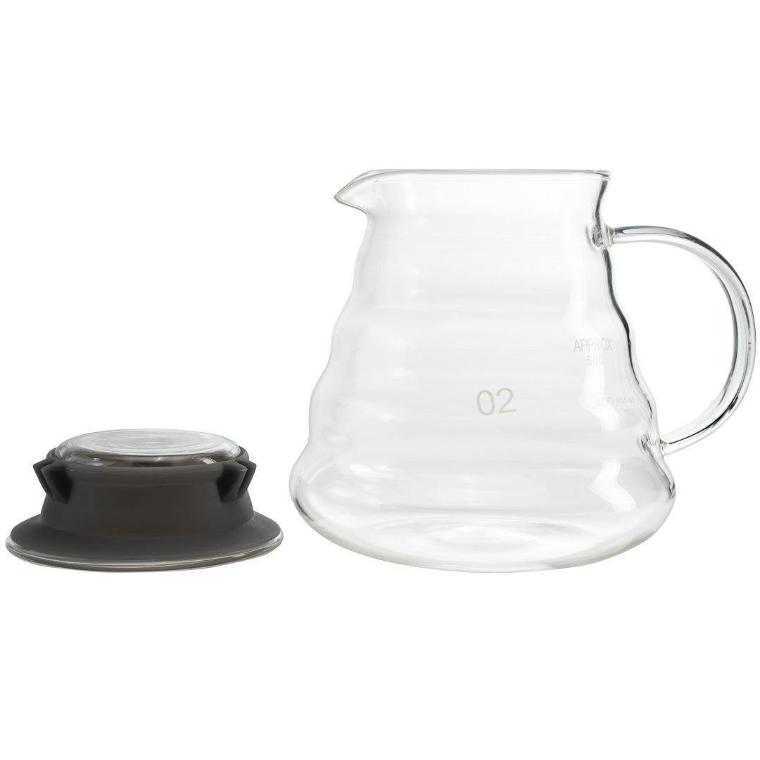 Restpresso 22 oz Round Clear Glass Range Coffee Server / Carafe - 3 1/4" x 3 1/4" x 4" - 1 count box